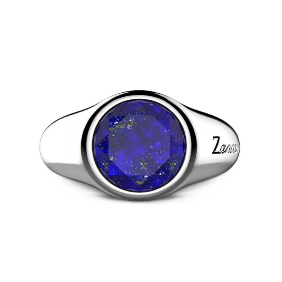 Zancan Round Silver Signet Ring With Lapis Lazuli.^Zancan Gioielli Best Sale