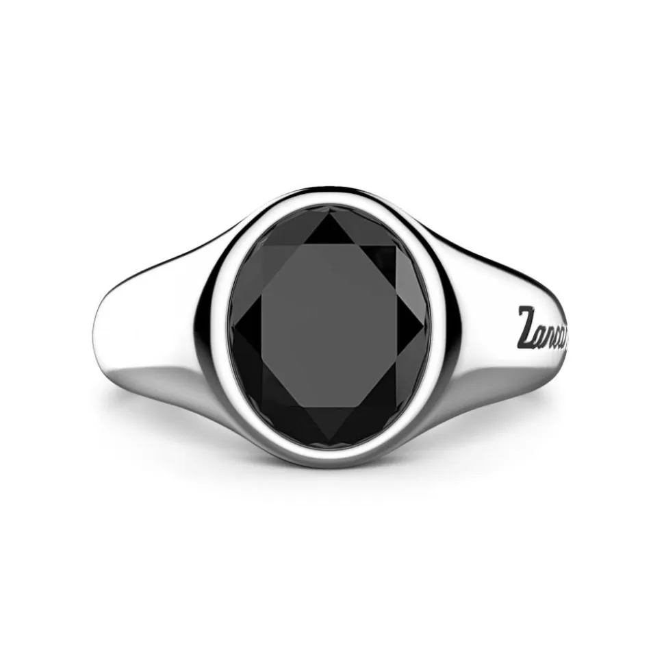 Zancan Round Silver Signet Ring With Onyx Stone.^Zancan Gioielli Clearance