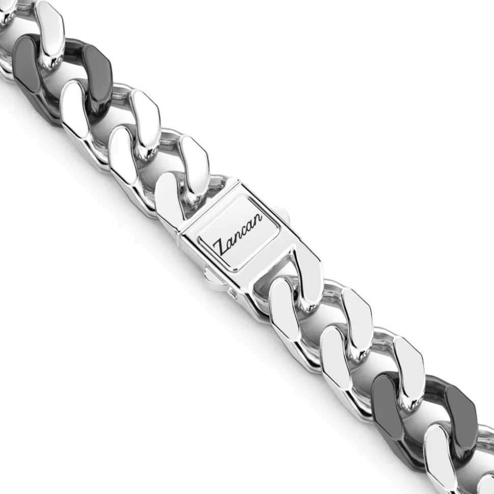 Zancan Silver And Black Ceramic Curb Chain Necklace.^Zancan Gioielli Outlet