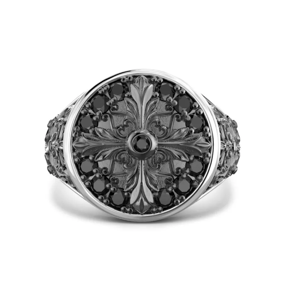 Zancan Silver And Black Stone Signet Ring.^Zancan Gioielli Flash Sale