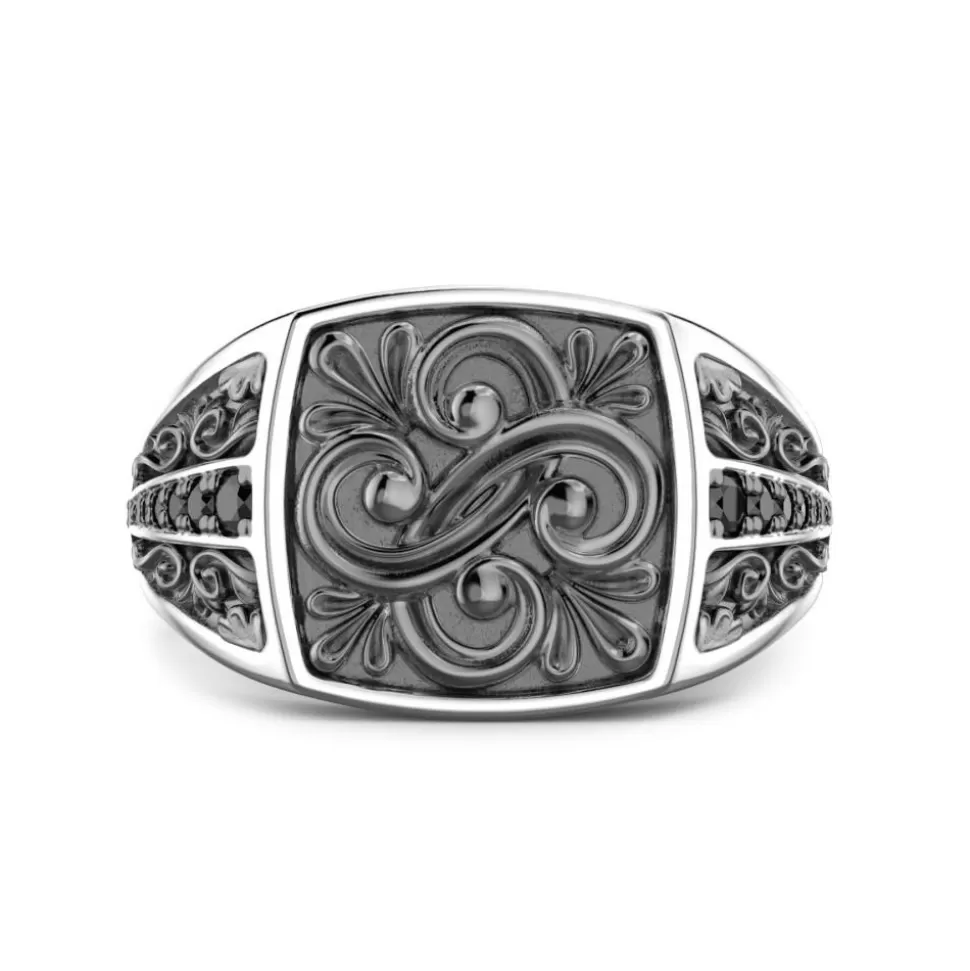 Zancan Silver And Black Stone Signet Ring.^Zancan Gioielli Discount