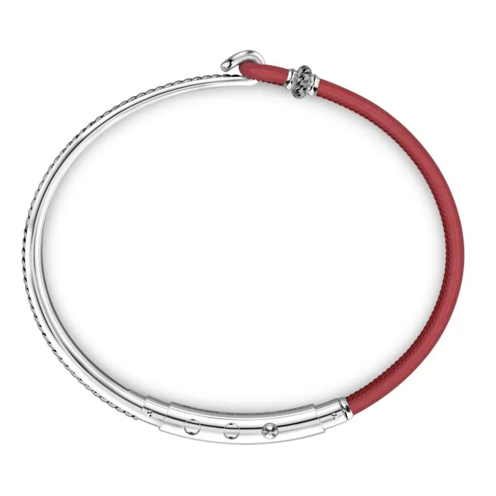 Zancan Silver And Natural Leather Bracelet.^Zancan Gioielli Store