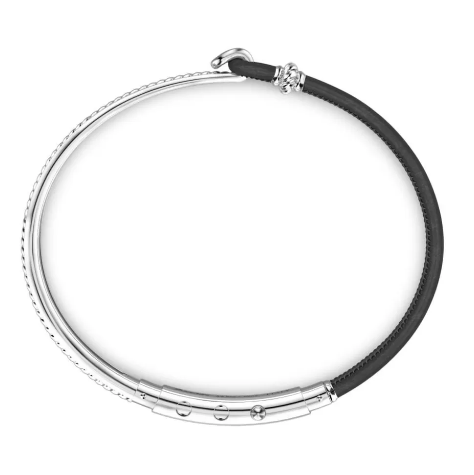 Zancan Silver And Natural Leather Bracelet.^Zancan Gioielli Best Sale