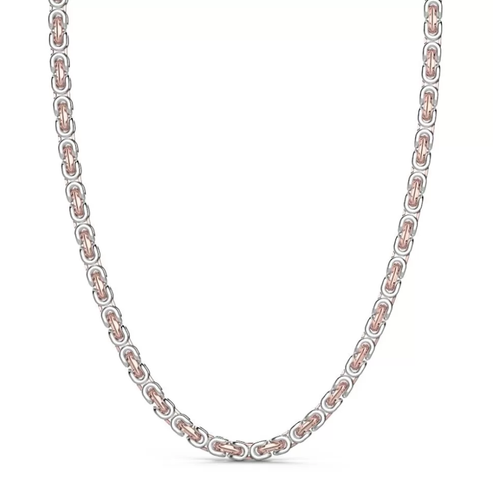 Zancan Silver And Rose Gold Chain Men'S Necklace.^Zancan Gioielli Flash Sale