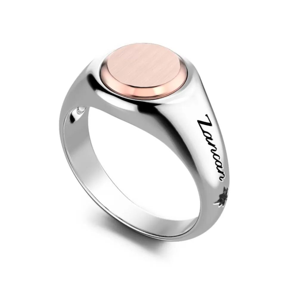 Zancan Silver And Rose Gold Circular Ring.^Zancan Gioielli New