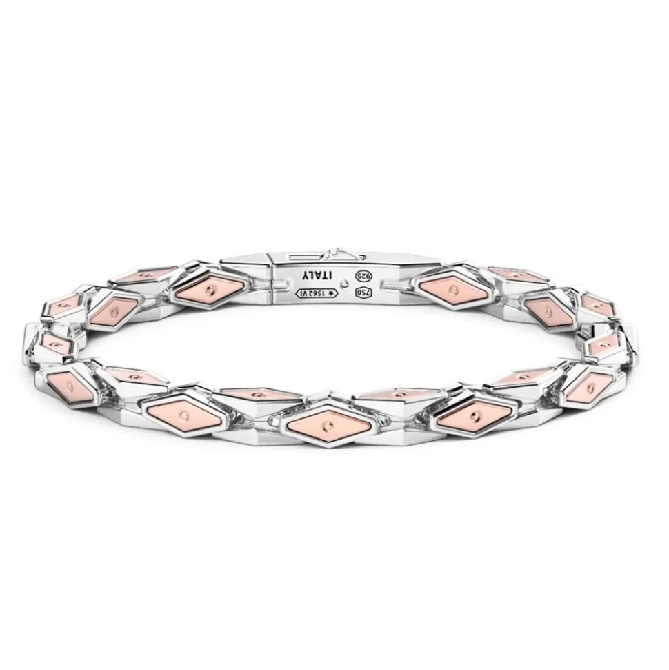 Zancan Silver And Rose Gold Men'S Bracelet.^Zancan Gioielli Store