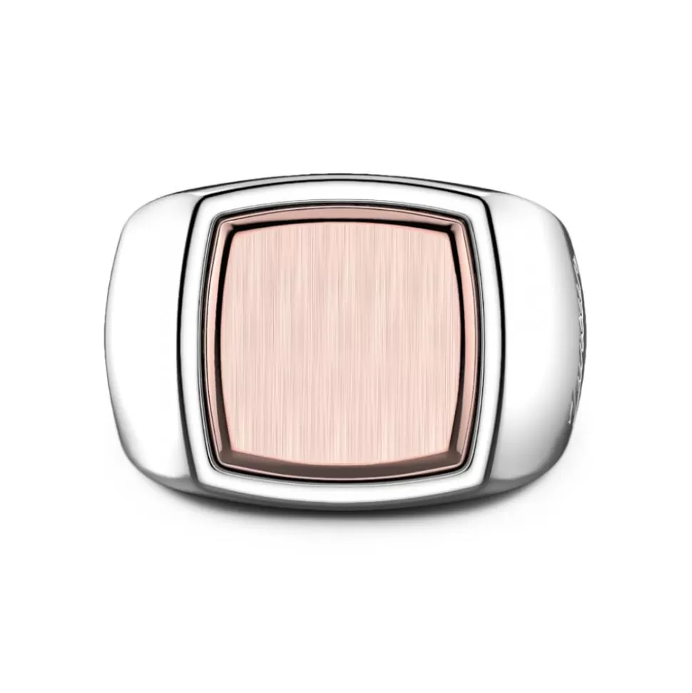 Zancan Silver And Rose Gold Square Ring.^Zancan Gioielli Cheap