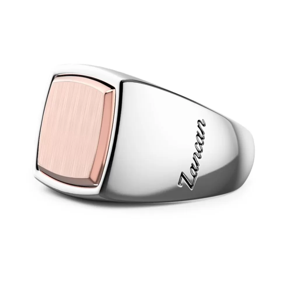 Zancan Silver And Rose Gold Square Ring.^Zancan Gioielli Cheap