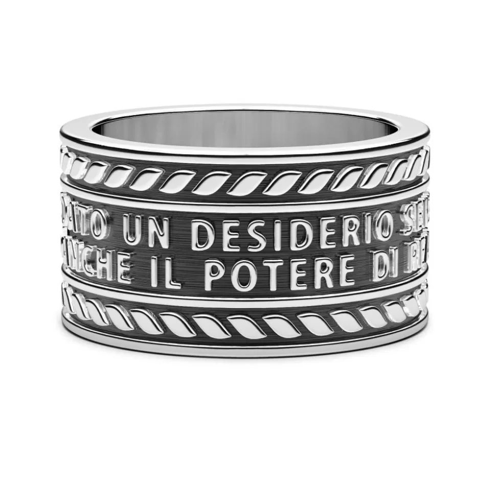 Zancan Silver Band Ring With Inscription.^Zancan Gioielli Cheap