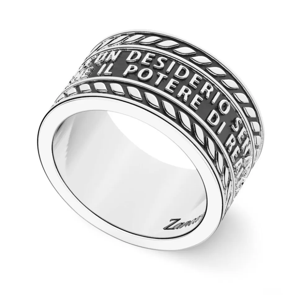 Zancan Silver Band Ring With Inscription.^Zancan Gioielli Cheap