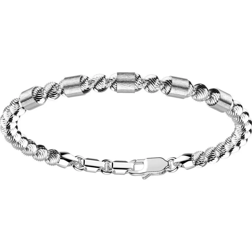 Zancan Silver Beads Bracelet With Satin Finish Inserts.^Zancan Gioielli Best