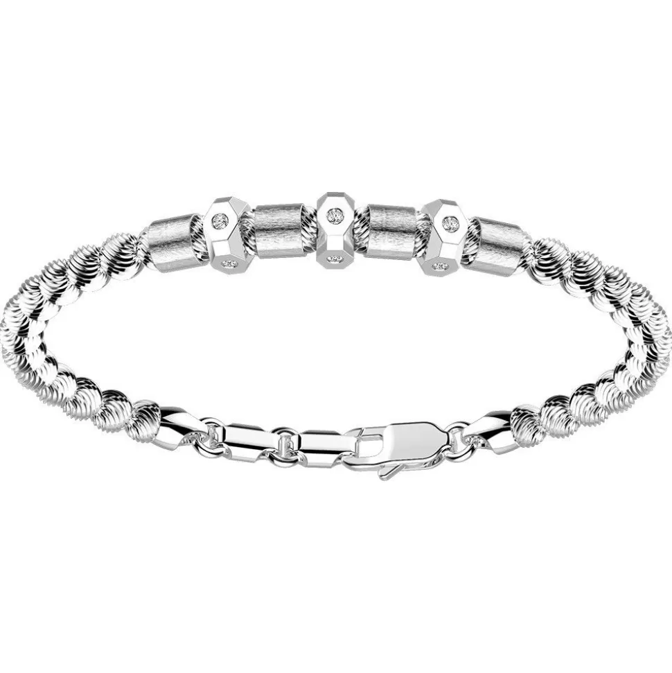 Zancan Silver Beads Bracelet With Satin Finish Inserts.^Zancan Gioielli Discount