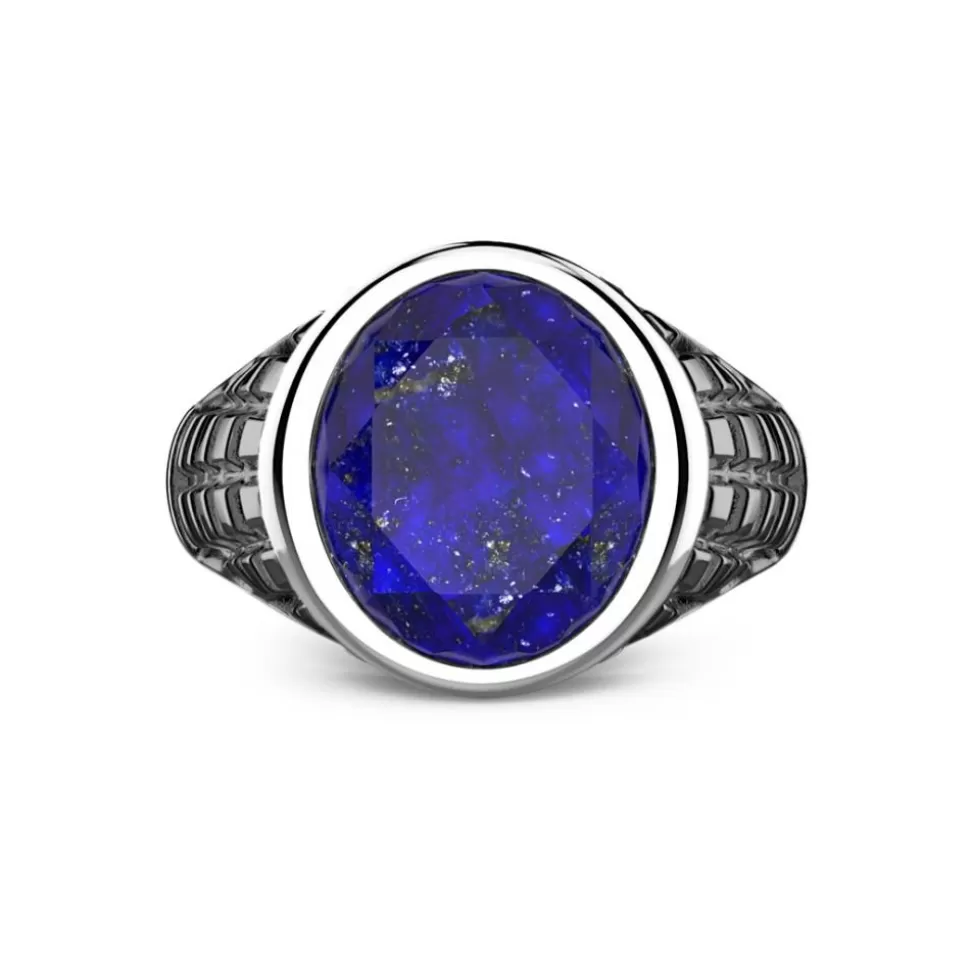 Zancan Silver Blue Stone Ring.^Zancan Gioielli Online