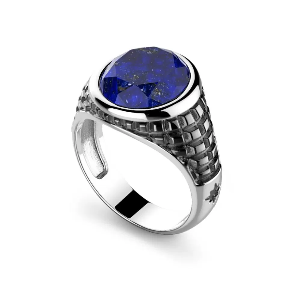 Zancan Silver Blue Stone Ring.^Zancan Gioielli Online