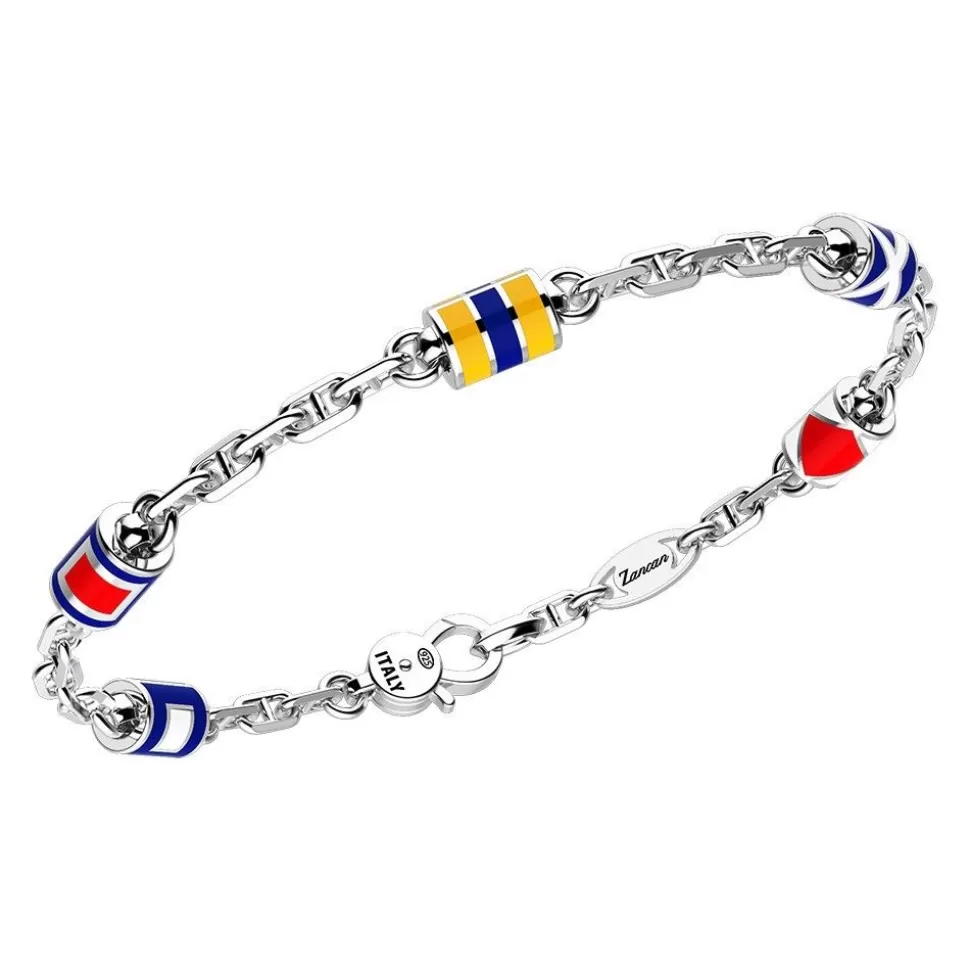 Zancan Silver Bracelet With Nautical Flags.^Zancan Gioielli Store