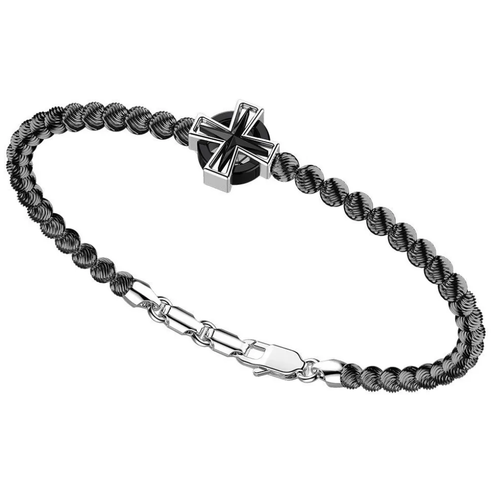 Zancan Silver Bracelet With Spheres And Greek Cross.^Zancan Gioielli Best