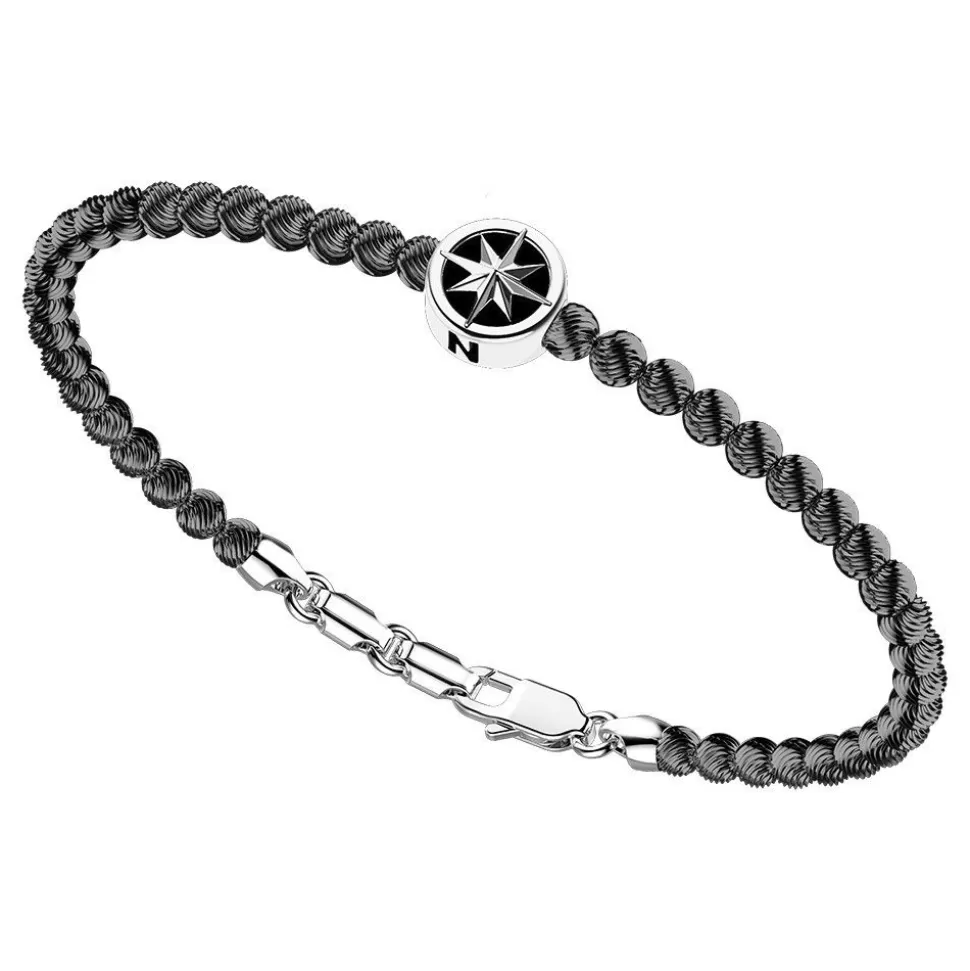 Zancan Silver Bracelet With Spheres And Wind Rose.^Zancan Gioielli Fashion