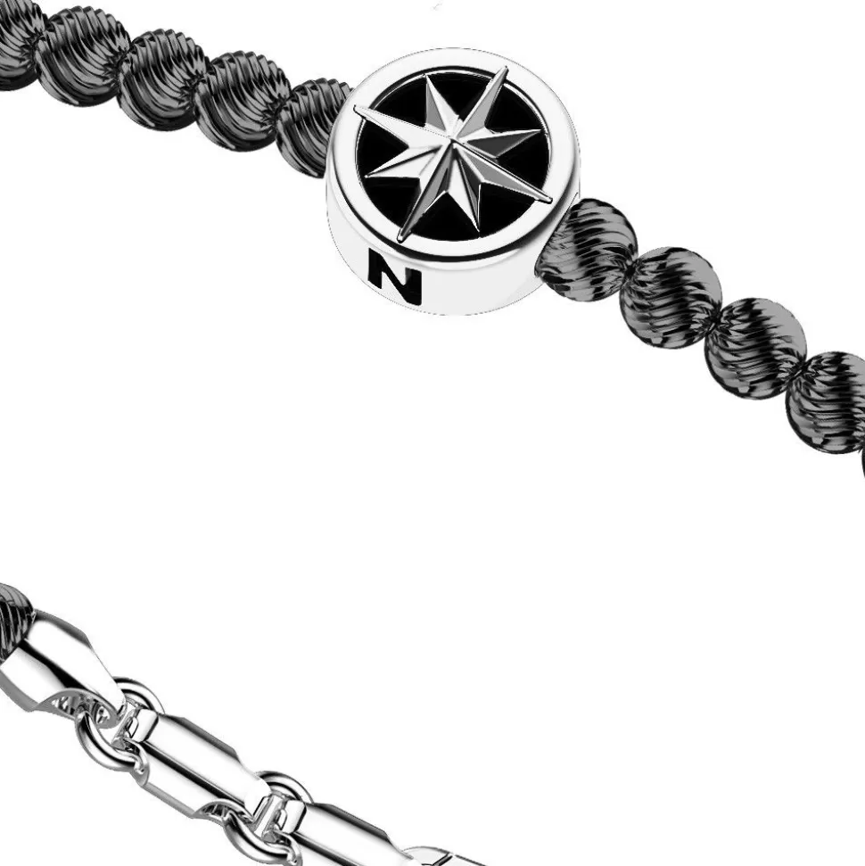 Zancan Silver Bracelet With Spheres And Wind Rose.^Zancan Gioielli Fashion