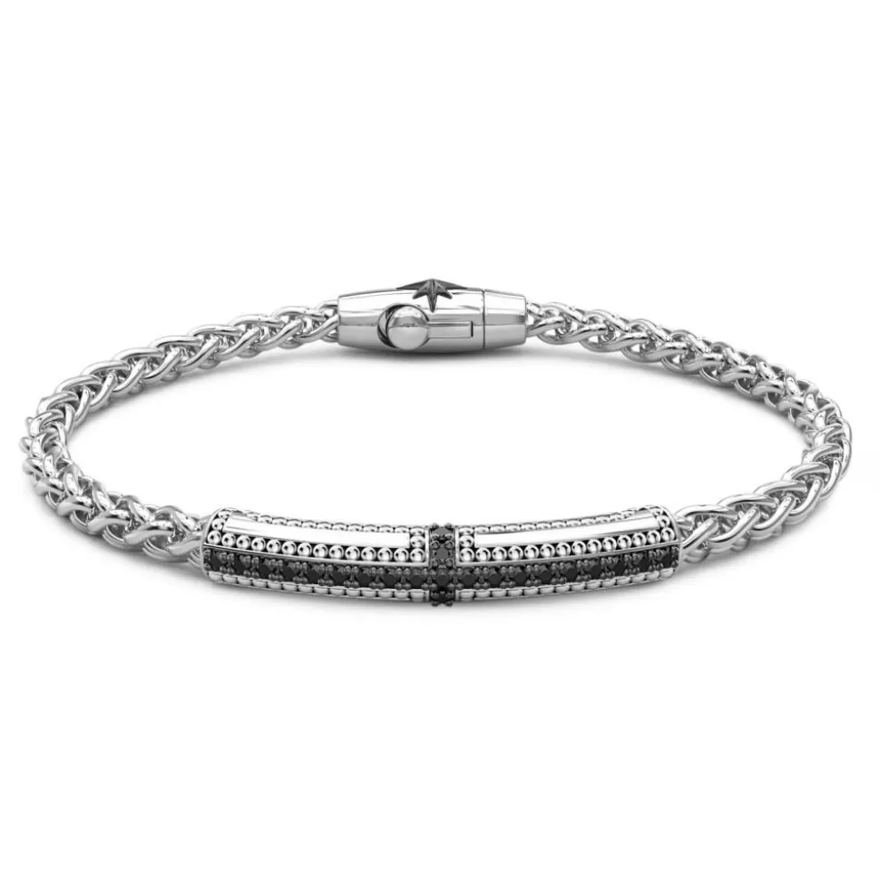Zancan Silver Bracelet With Tag And Black Stones.^Zancan Gioielli New