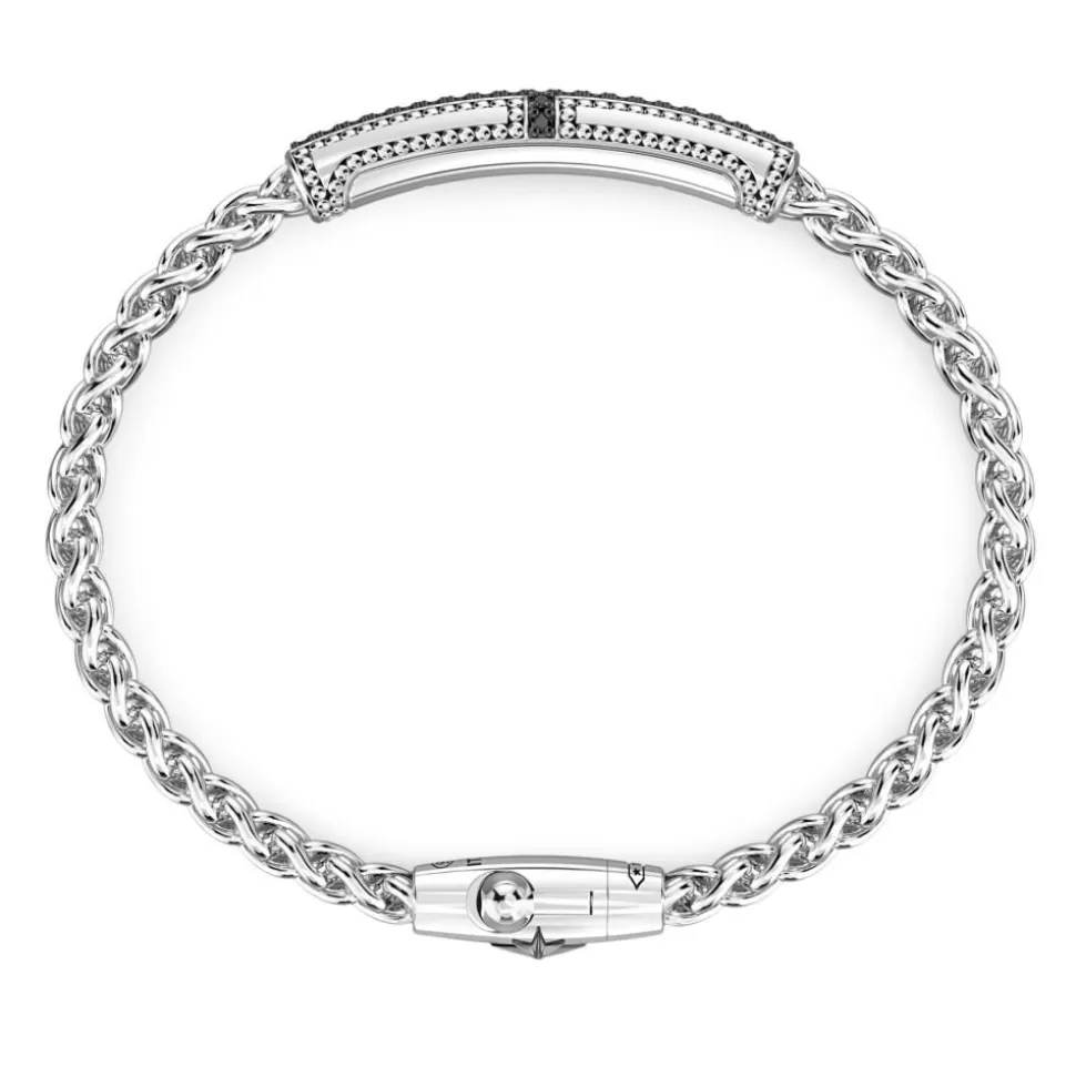 Zancan Silver Bracelet With Tag And Black Stones.^Zancan Gioielli New