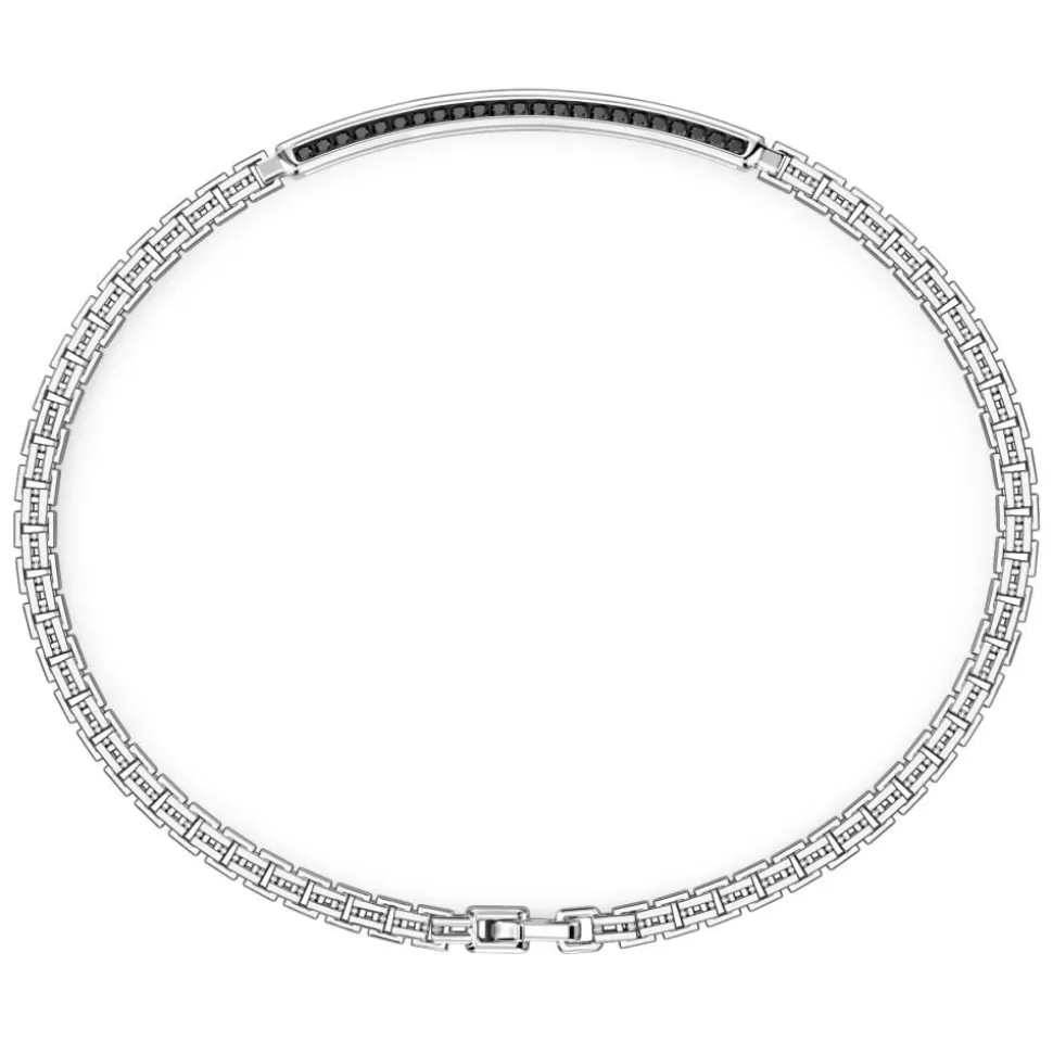 Zancan Silver Bracelet With Tag And Black Stones.^Zancan Gioielli New