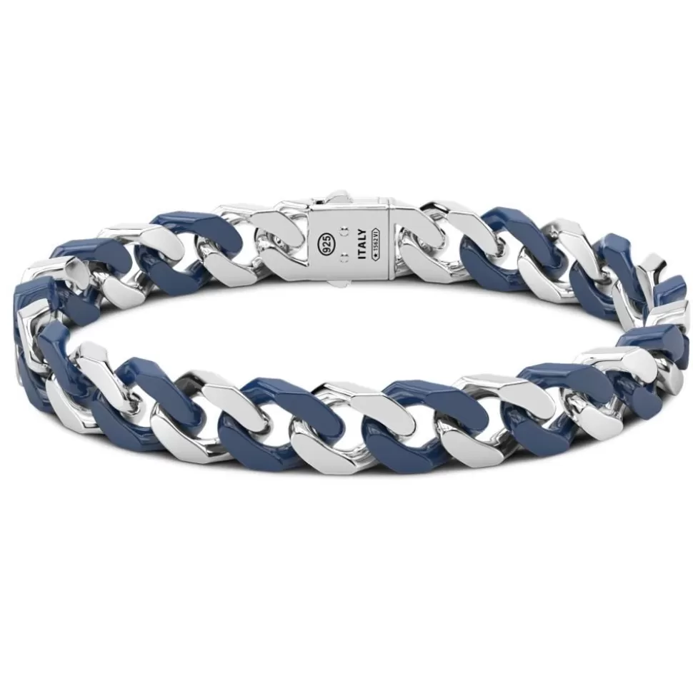 Zancan Silver Ceramic Curb Chain Bracelet.^Zancan Gioielli Shop