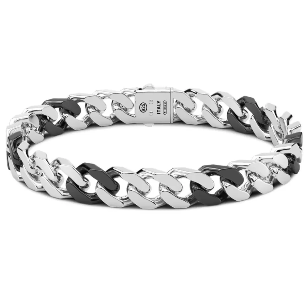 Zancan Silver Ceramic Curb Chain Bracelet.^Zancan Gioielli Fashion