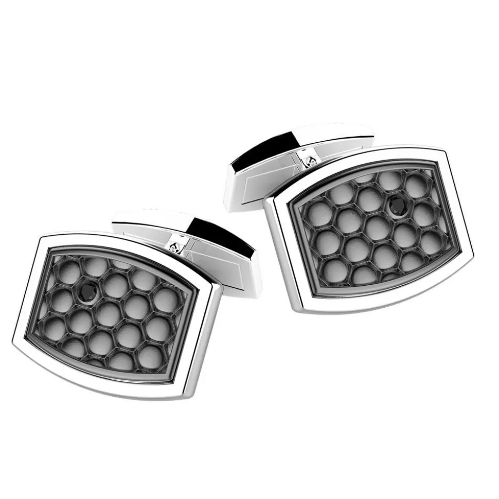 Zancan Silver Cufflinks With Black Stone.^Zancan Gioielli Sale