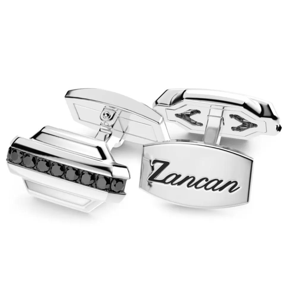 Zancan Silver Cufflinks With Black Stones.^Zancan Gioielli Best Sale