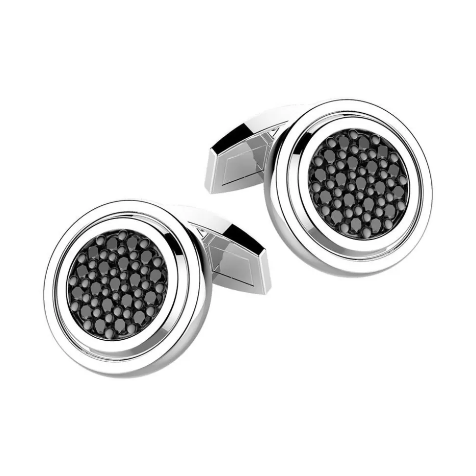 Zancan Silver Cufflinks With Black Stones.^Zancan Gioielli Discount