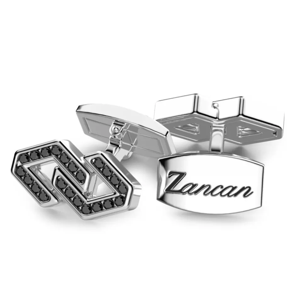 Zancan Silver Cufflinks With Black Stones.^Zancan Gioielli Cheap