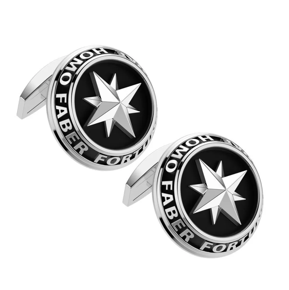 Zancan Silver Cufflinks With Wind Rose.^Zancan Gioielli Store