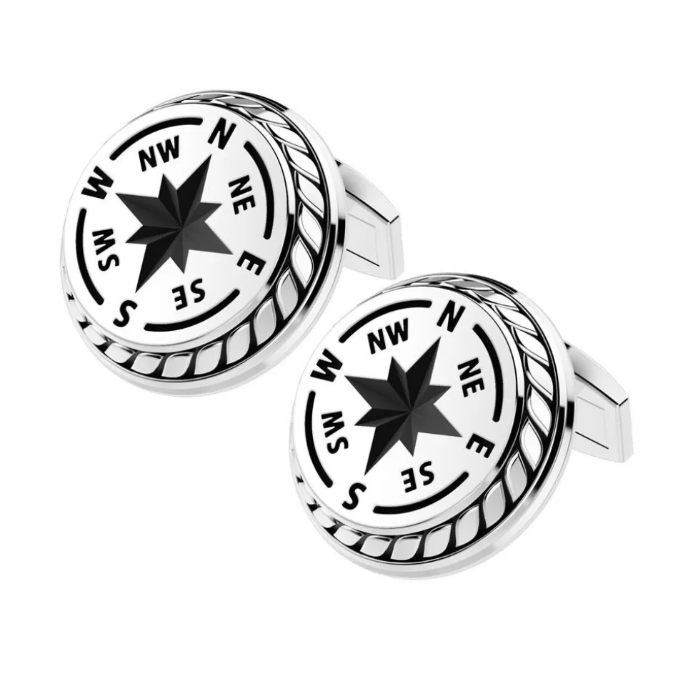 Zancan Silver Cufflinks With Wind Rose.^Zancan Gioielli Flash Sale