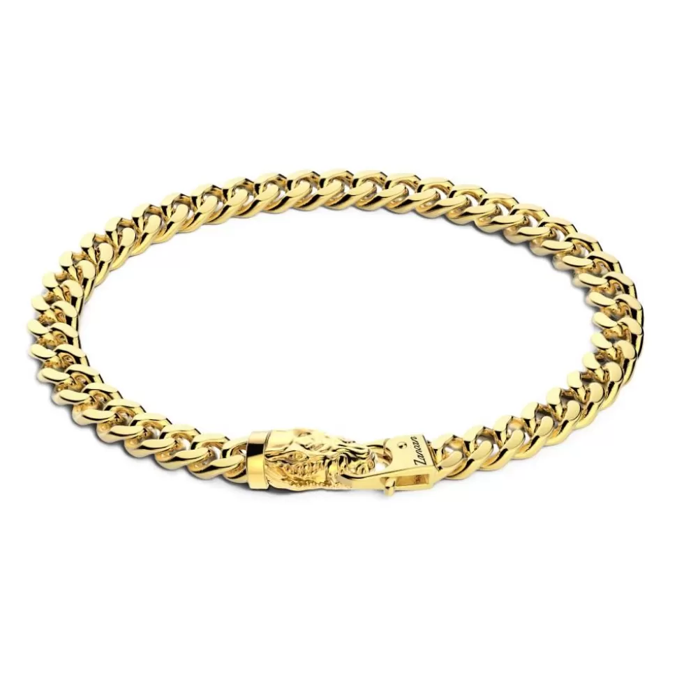 Zancan Silver Curb Chain Bracelet With Crocodile Head Closure.^Zancan Gioielli Shop