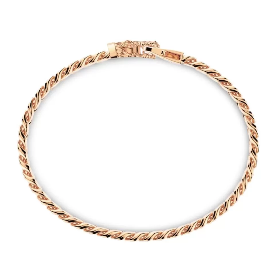 Zancan Silver Curb Chain Bracelet With Crocodile Head Closure.^Zancan Gioielli Store