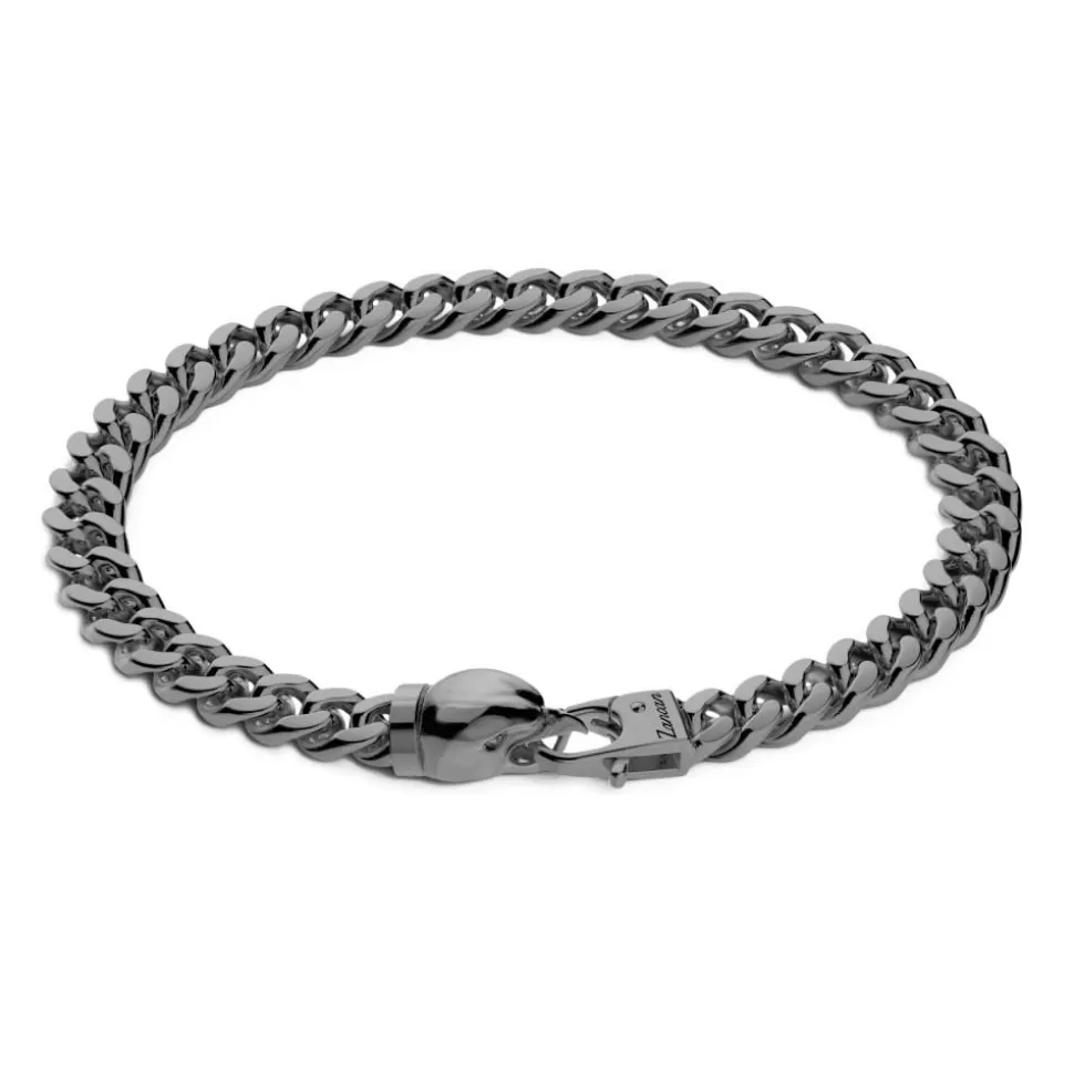 Zancan Silver Curb Chain Bracelet With Eagle Head Closure.^Zancan Gioielli New