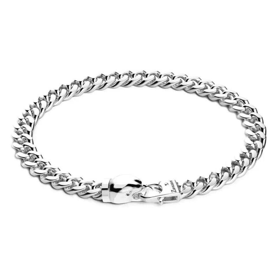 Zancan Silver Curb Chain Bracelet With Eagle Head Closure.^Zancan Gioielli Shop