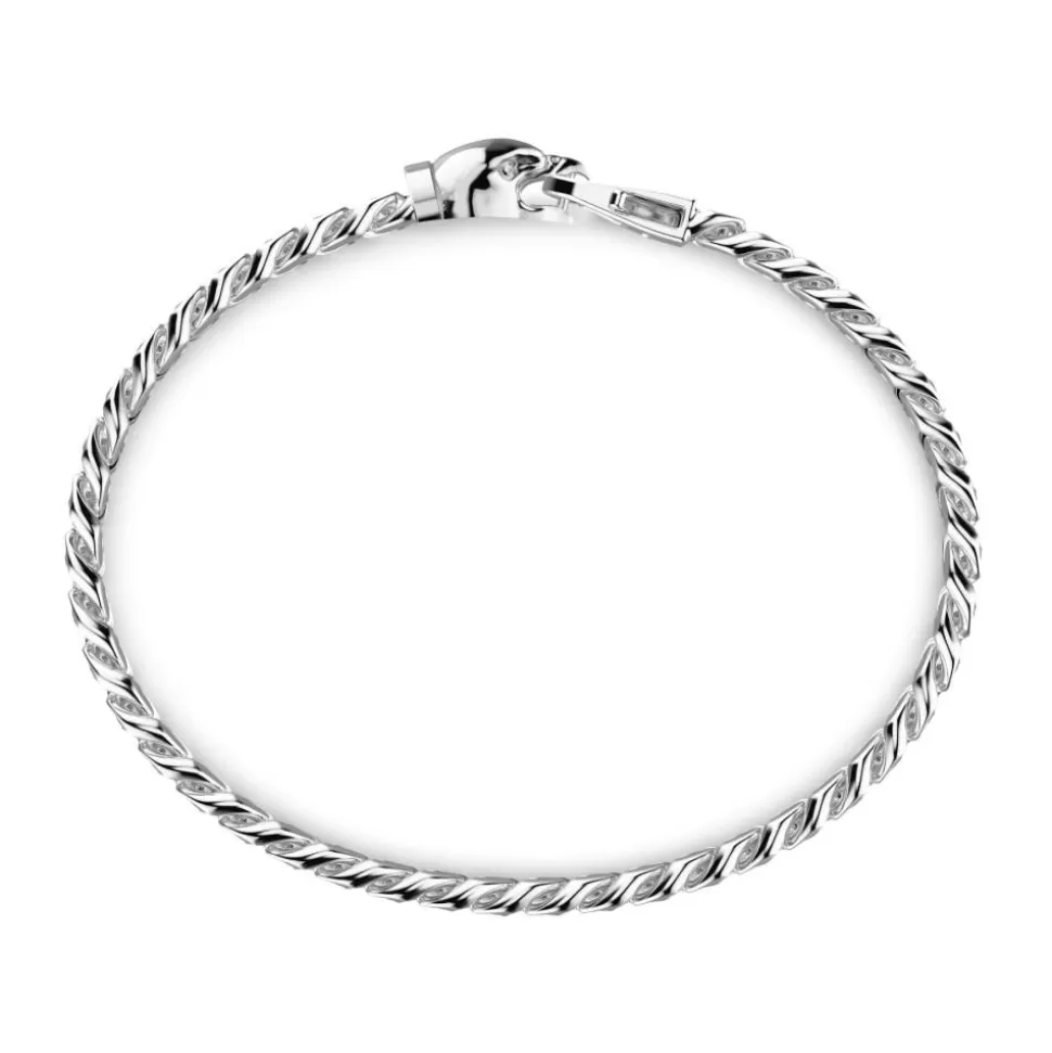 Zancan Silver Curb Chain Bracelet With Eagle Head Closure.^Zancan Gioielli Shop