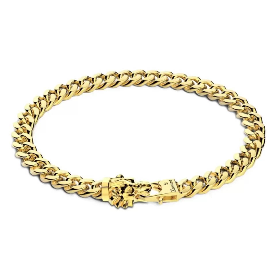 Zancan Silver Curb Chain Bracelet With Lion Head Closure.^Zancan Gioielli Store