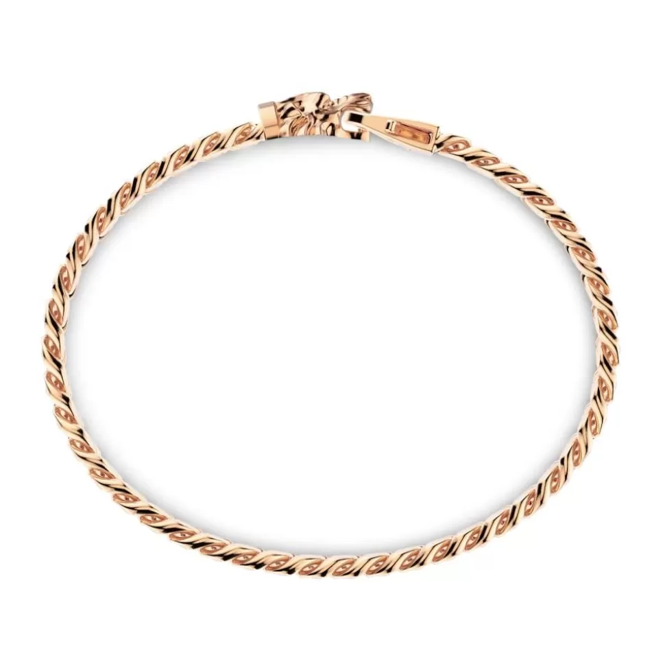 Zancan Silver Curb Chain Bracelet With Lion Head Closure.^Zancan Gioielli Fashion