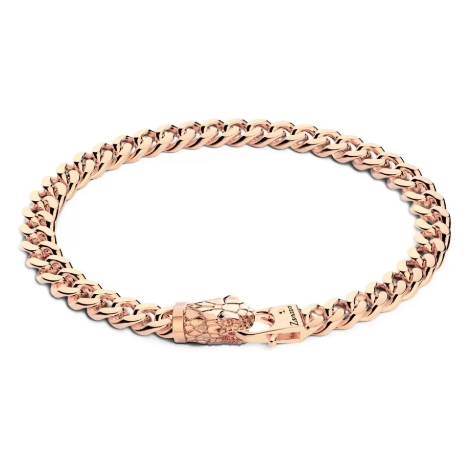 Zancan Silver Curb Chain Bracelet With Snake Head Closure.^Zancan Gioielli Clearance