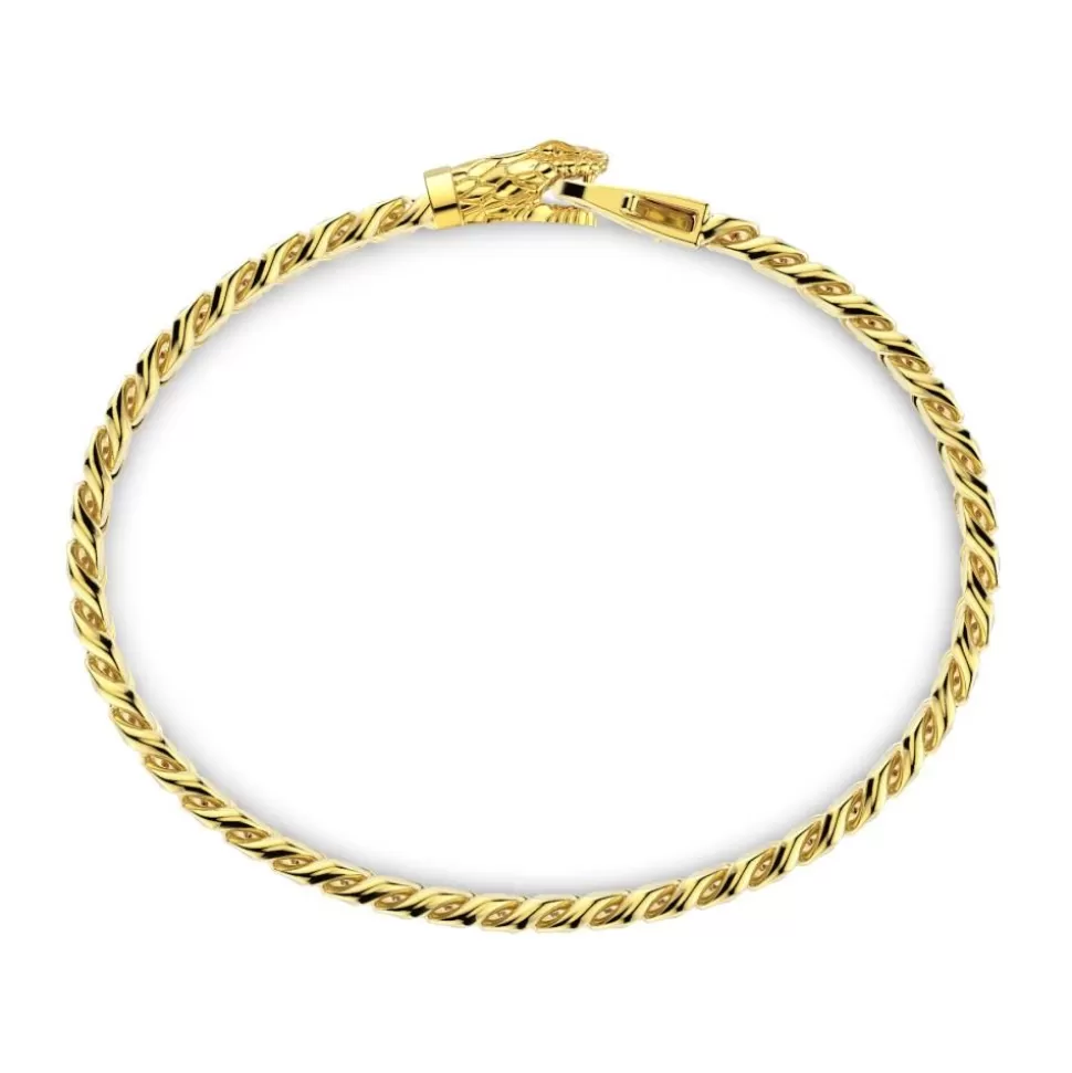 Zancan Silver Curb Chain Bracelet With Snake Head Closure^Zancan Gioielli Shop