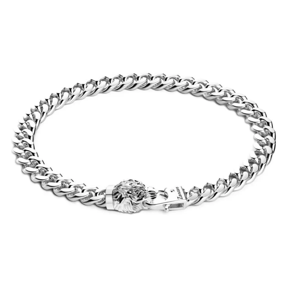 Zancan Silver Curb Chain Bracelet With Tiger Head Closure.^Zancan Gioielli Cheap