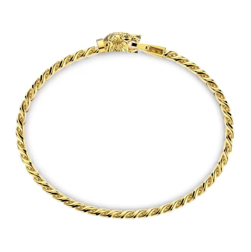 Zancan Silver Curb Chain Bracelet With Tiger Head Closure.^Zancan Gioielli Clearance