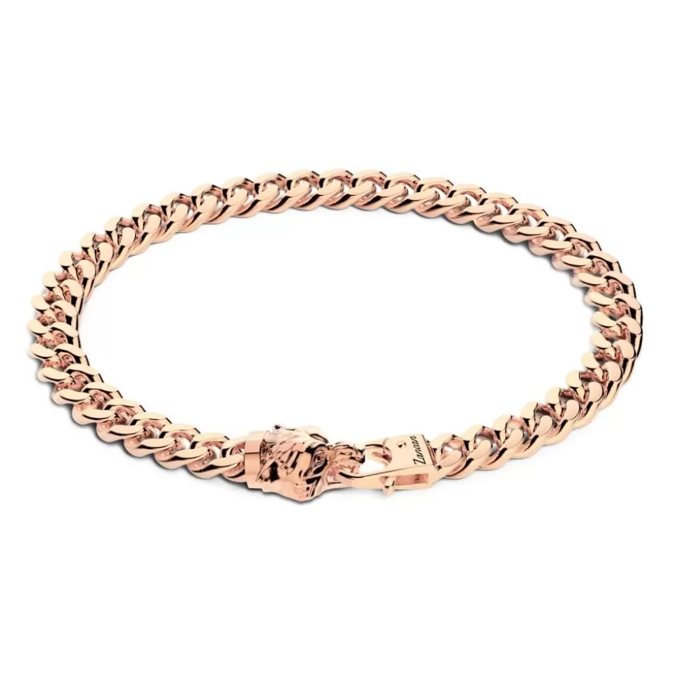 Zancan Silver Curb Chain Bracelet With Wolf Head Closure.^Zancan Gioielli Flash Sale