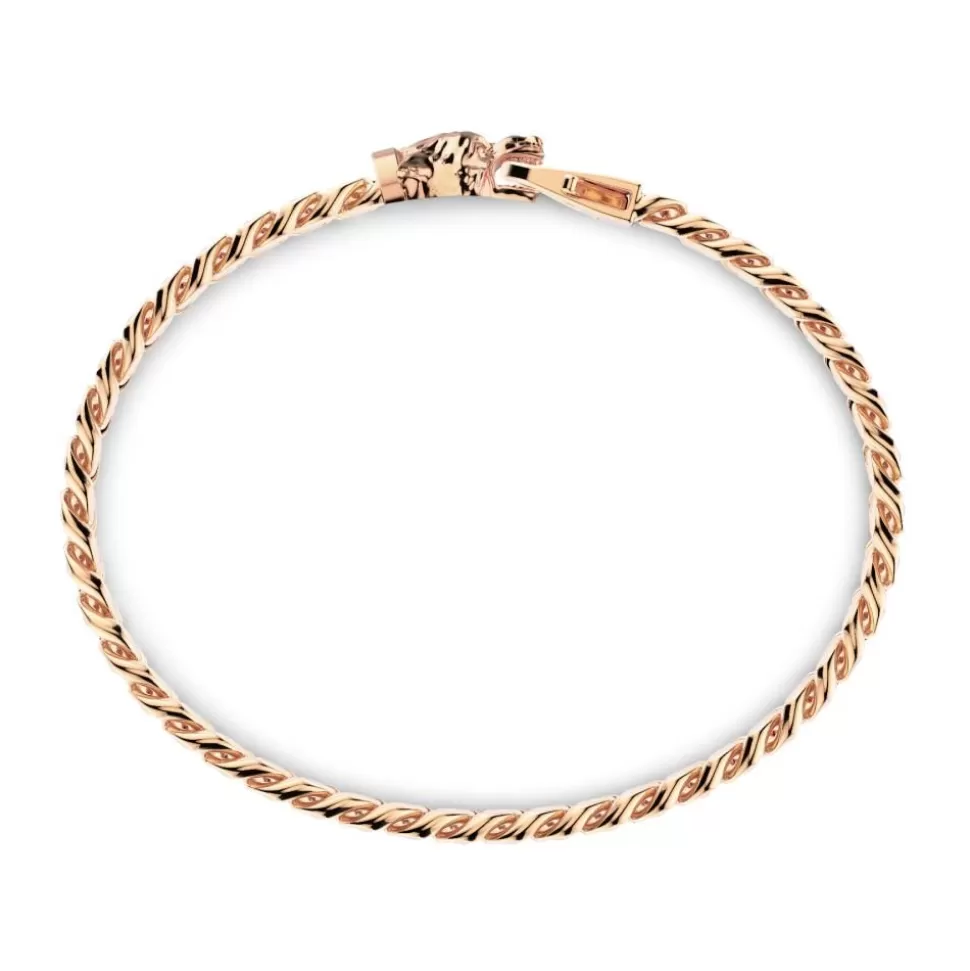 Zancan Silver Curb Chain Bracelet With Wolf Head Closure.^Zancan Gioielli Flash Sale