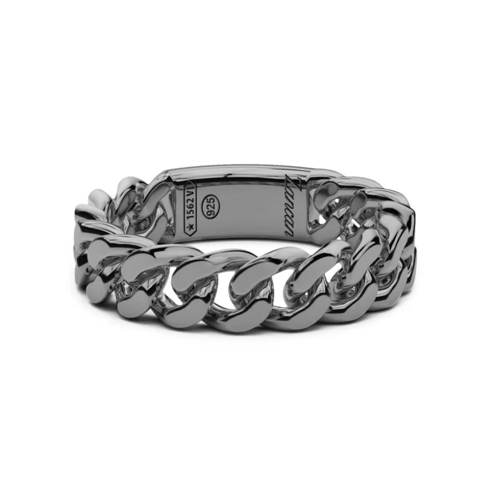 Zancan Silver Curb Chain Ring.^Zancan Gioielli Outlet