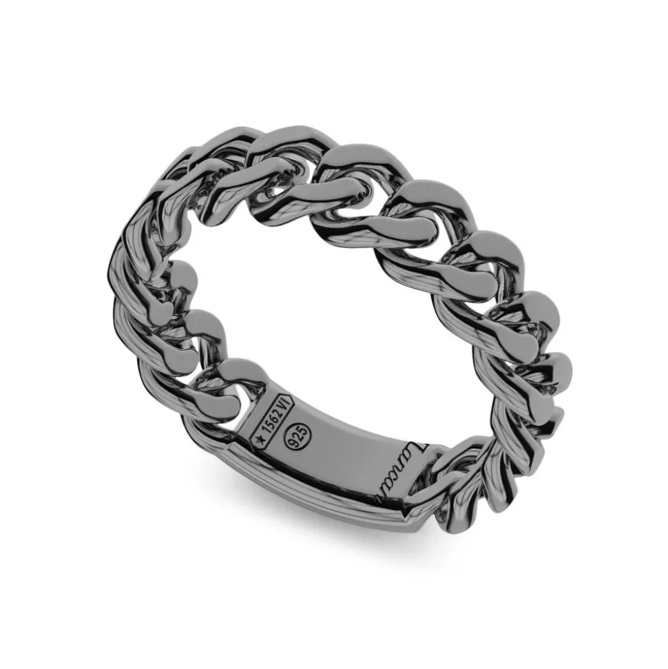 Zancan Silver Curb Chain Ring.^Zancan Gioielli Outlet