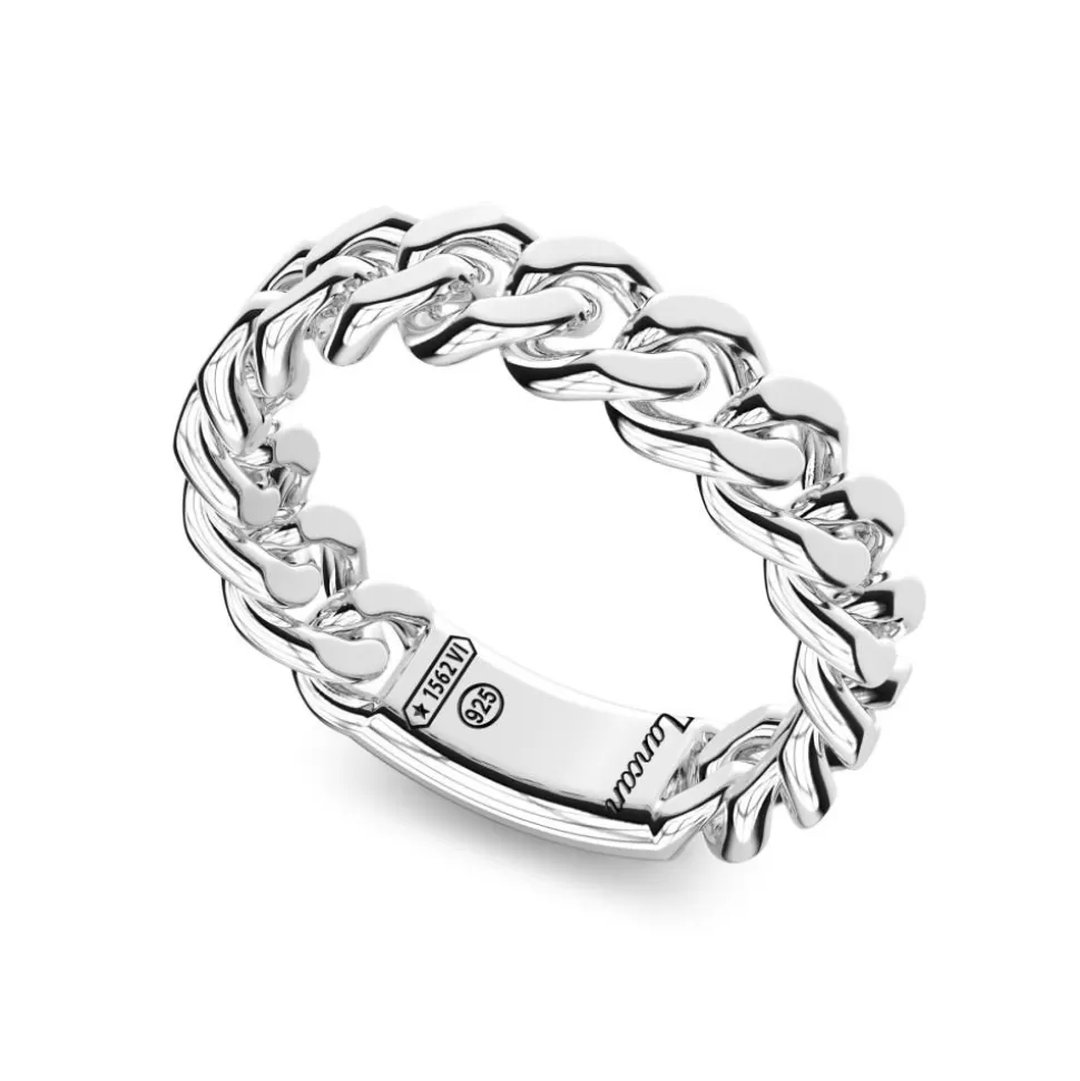 Zancan Silver Curb Chain Ring.^Zancan Gioielli Outlet