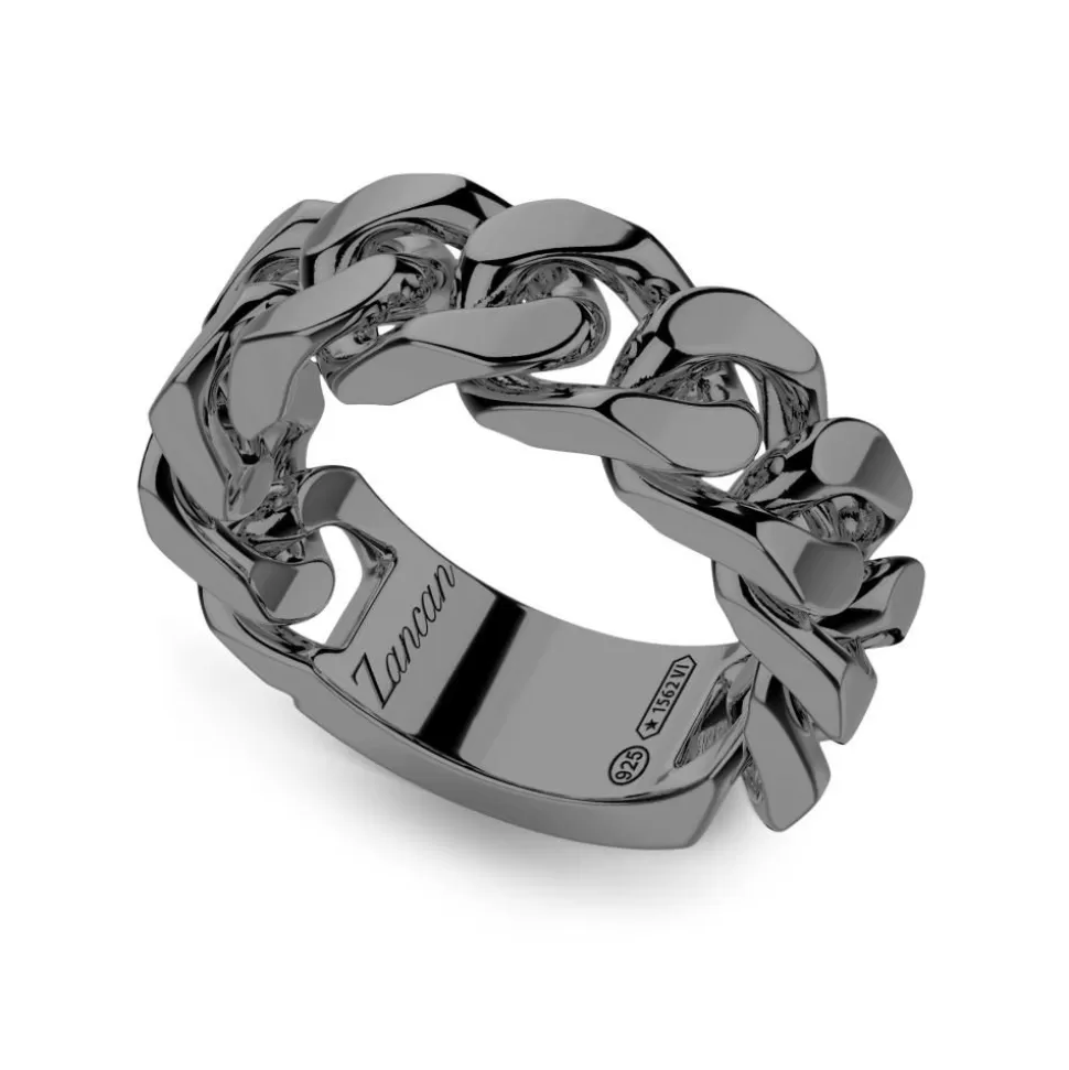 Zancan Silver Curb Chain Ring.^Zancan Gioielli Clearance